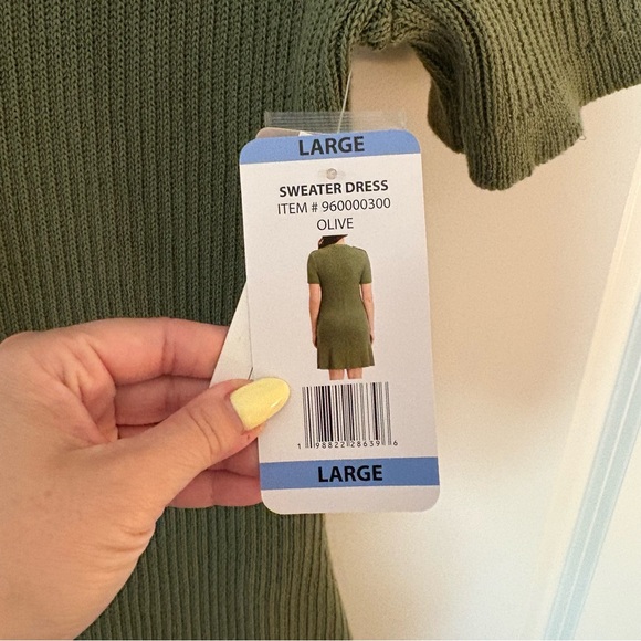 French Connection Women’s Olive Green Button-Front Knit Dress - Picture 7 of 14